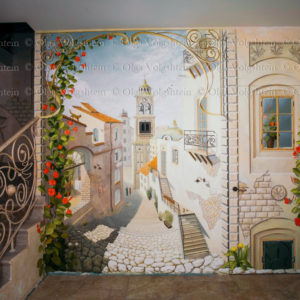 wall painting trompe l’oeil